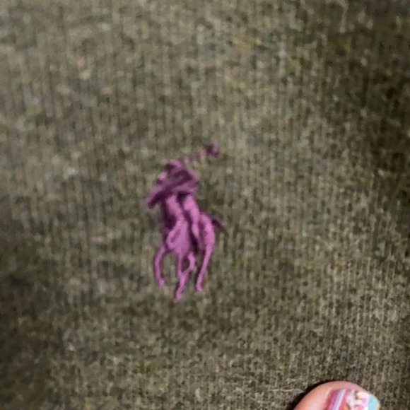 Polo Ralph Lauren Sweater 1/4 Zip Pullover Estate Rib Olive Green Size Large - Picture 3 of 6